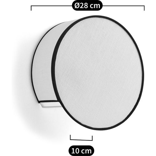 Thade 28cm Diameter Round Linen Wall Light - LA REDOUTE INTERIEURS - Modalova