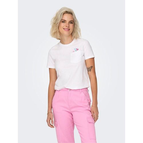 Cotton Regular Fit T-Shirt with Pocket - Only - Modalova