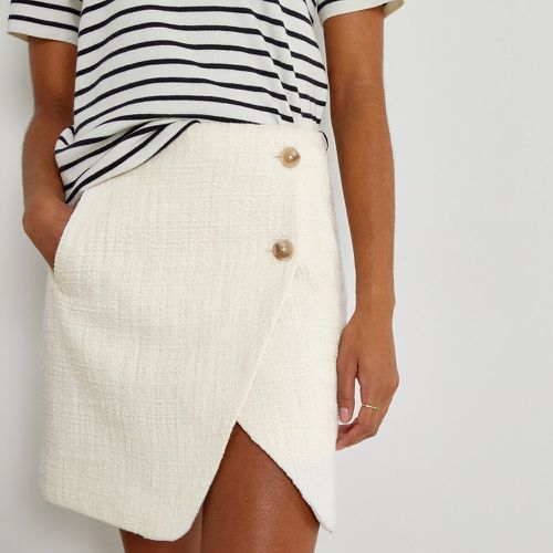 Tweed Wrapover Mini Skirt in Cotton - LA REDOUTE COLLECTIONS - Modalova