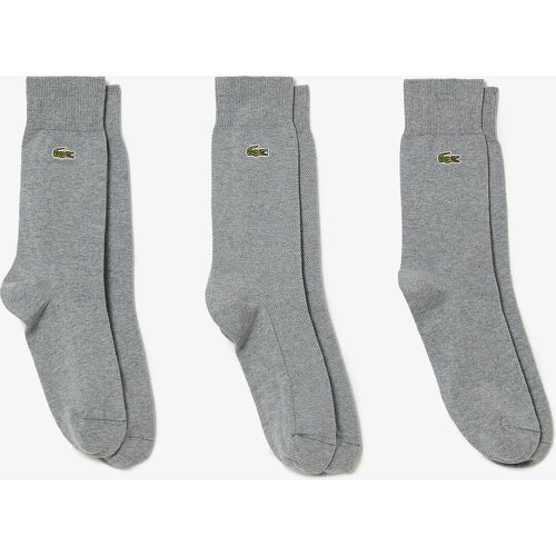 Pack of 3 Pairs of Crew Socks in Cotton Mix - Lacoste - Modalova