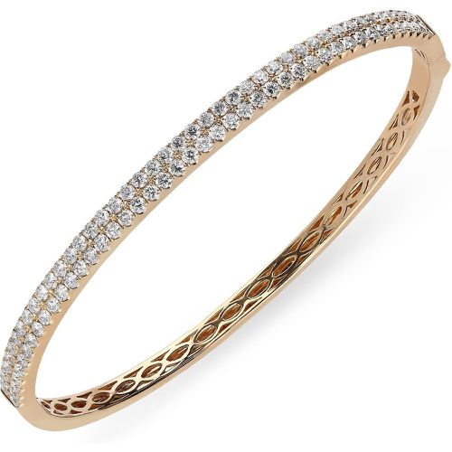 Ct Rose Gold 1.87ct Diamond Hinged Bangle - C W Sellors Diamond Jewellery - Modalova
