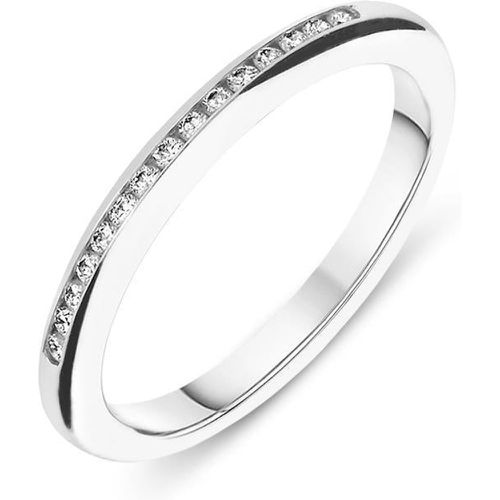 Ct White Gold 0.13ct Diamond Channel Set Wedding Half Eternity Ring - C W Sellors Diamond Jewellery - Modalova