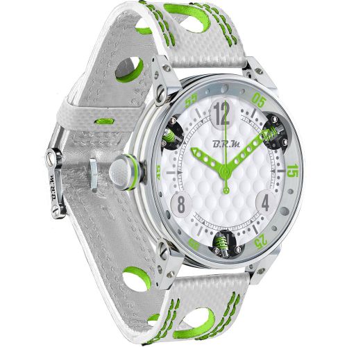 B.R.M. Watch Golf Master Mens Lime Green Red Hands - B.R.M. Watches - Modalova