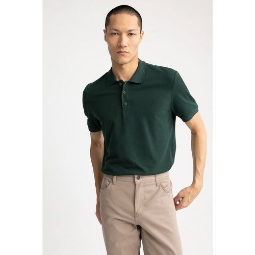 Regular Fit Polo T-Shirt - Green - DeFacto - Modalova
