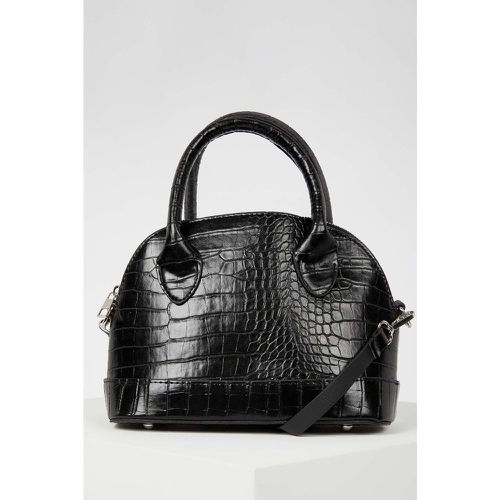 Faux Leather Shoulder Bag - Black - DeFacto - Modalova