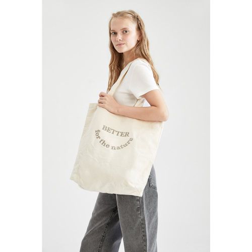 Organic Shopping Bag - Brown - DeFacto - Modalova