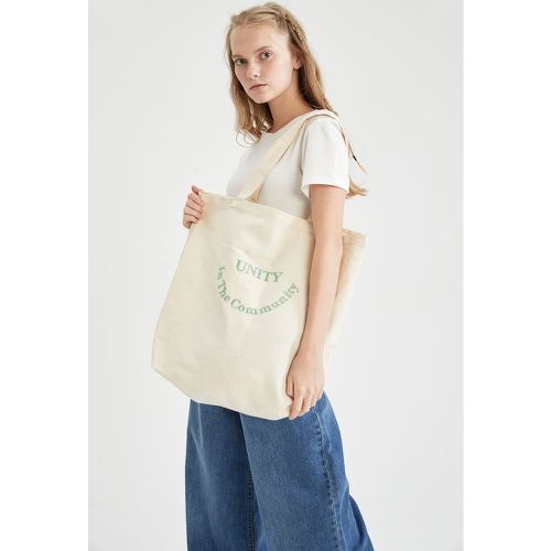 Organic Shopping Bag - Khaki - DeFacto - Modalova