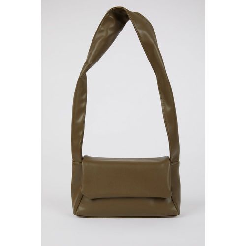 Faux Leather Shoulder Bag - Khaki - DeFacto - Modalova