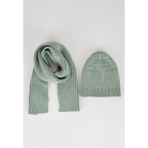 Basic Beanie & Scarf Set - DeFacto - Modalova