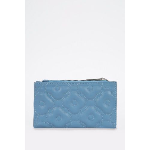 Printed Faux Leather Wallet - Blue - DeFacto - Modalova