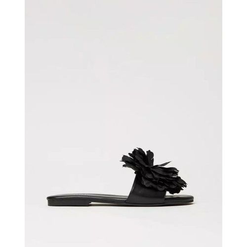 Sandali slide con fiore nero - TWINSET - Modalova