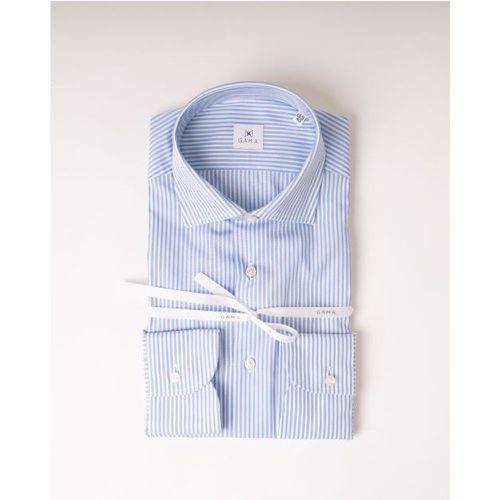 Camicia Bastoncino Cotone Azzurra - Gama - Modalova