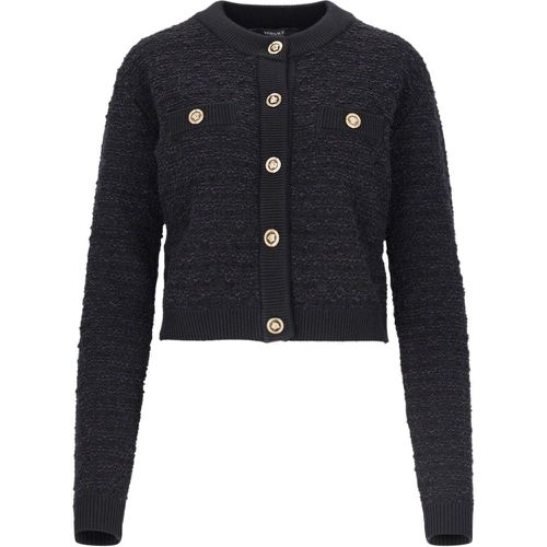 Cardigan crop in tweed - Versace - Modalova