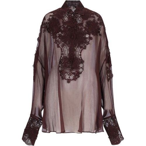 Blusa floreale trasparente - Ermanno Scervino - Modalova