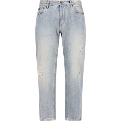 Jeans loose con abrasioni - Dolce & Gabbana - Modalova