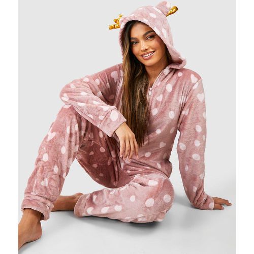 Pijama Enterizo De Forro Polar Luxury De Reno - boohoo - Modalova