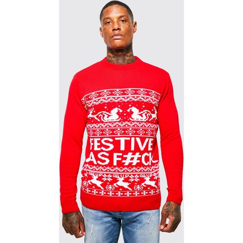 Maglione natalizio con slogan delle feste - boohoo - Modalova