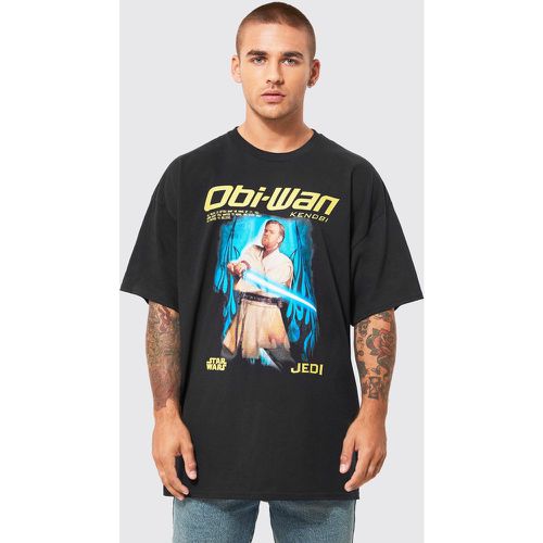 Camiseta Oversize Con Estampado De Obi Wan De La Guerra De Las Galaxias - boohoo - Modalova