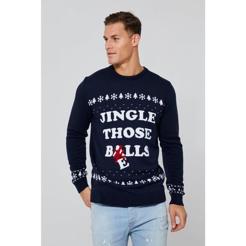 Maglione natalizio Tall con slogan Jingle those Bells - boohoo - Modalova