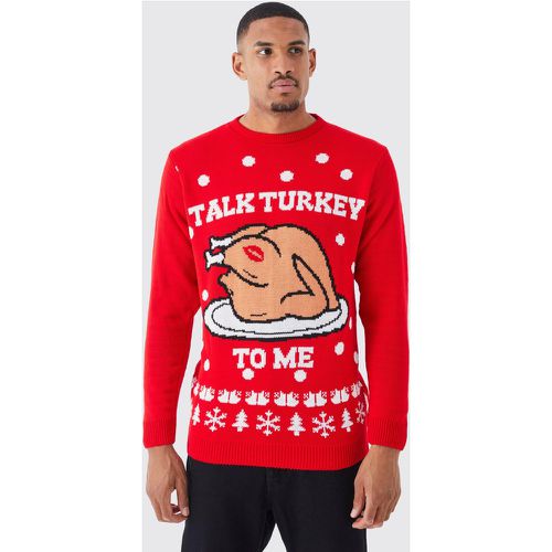 Jersey Tall Navideño Con Estampado Talk Turkey To Me - boohoo - Modalova