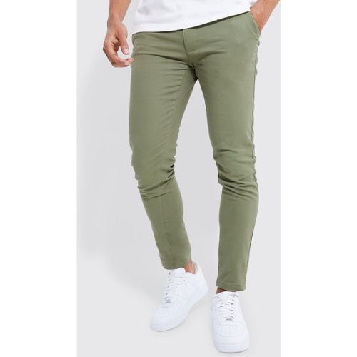 Pantalón Chino Pitillo Con Cintura Fija - boohoo - Modalova