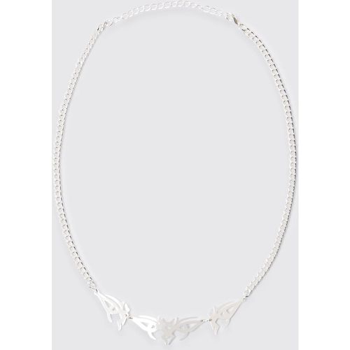 Collar De Cadena Con Colgante, Gris - boohoo - Modalova