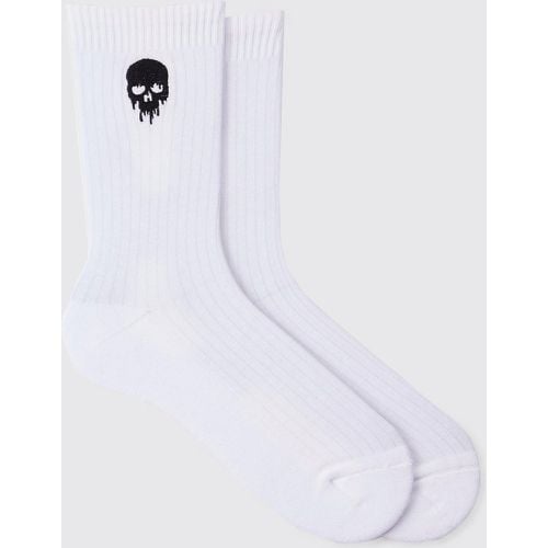 Calcetines Deportivos Con Bordado De Calavera - boohoo - Modalova