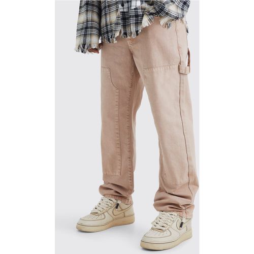 Pantalón Holgado Estilo Carpintero Sobreteñido - boohoo - Modalova