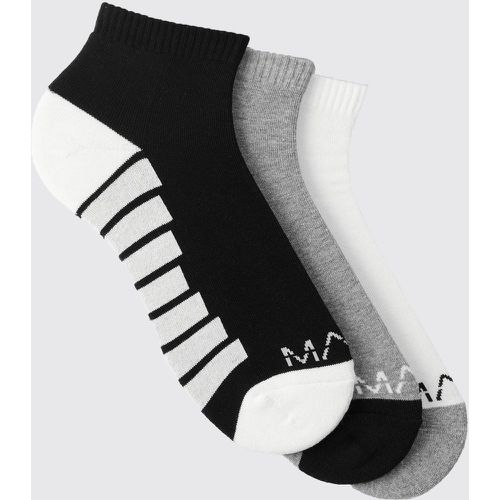 Pack De 3 Pares De Calcetines Tobilleros Man Activewear - boohoo - Modalova