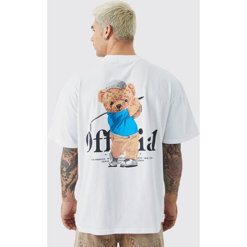 T-shirt oversize con grafica Teddy e bordi a contrasto - boohoo - Modalova