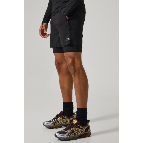 Pantalón Corto Man Active Deportivo 2 En 1 - boohoo - Modalova