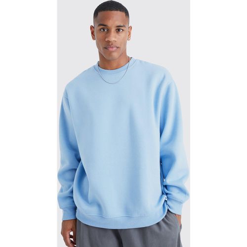 Felpa a girocollo oversize, Azzurro - boohoo - Modalova