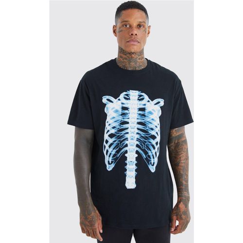 Camiseta Oversize De Halloween Con Estampado De Radiografía De Esqueleto - boohoo - Modalova