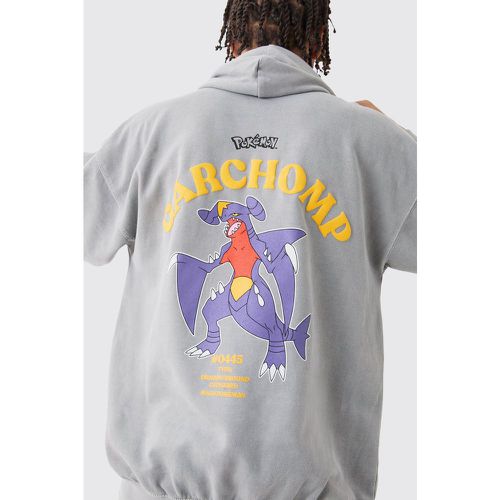 Sudadera Oversize Sobreteñida Con Estampado De Pokemon Garchomp - boohoo - Modalova