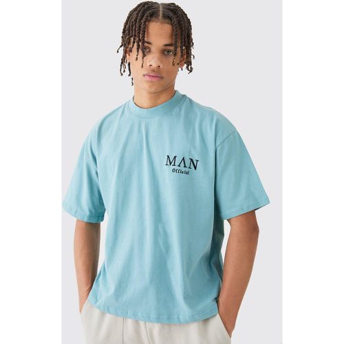 T-shirt squadrata oversize Man con girocollo esteso - boohoo - Modalova
