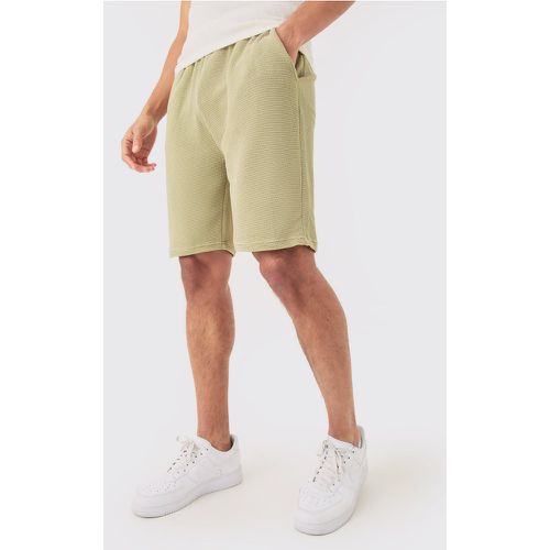 Pantaloncini medi comodi con trama in rilievo - boohoo - Modalova