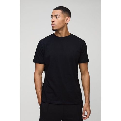 T-shirt Slim Fit Basic, Nero - boohoo - Modalova