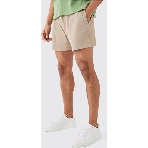 Pantaloncini corti rilassati con trama a nido d'ape - boohoo - Modalova