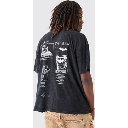 Camiseta Oversize Con Lavado A La Piedra Y Estampado De Batman - boohoo - Modalova