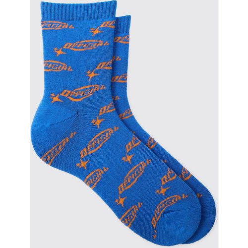 Official Logo Print Socks, Azul - boohoo - Modalova
