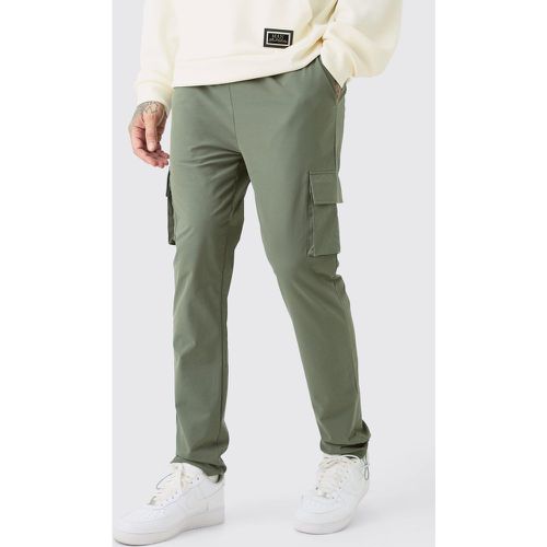 Pantalón Tall Pitillo Cargo Elástico Ligero - boohoo - Modalova