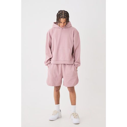 Tuta sportiva corta oversize squadrata pesante a coste - boohoo - Modalova