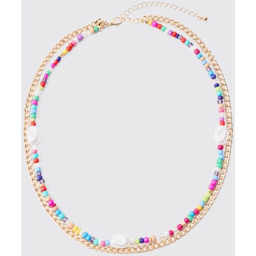 Pack Multi Beaded Pearl Necklaces In Gold - boohoo - Modalova