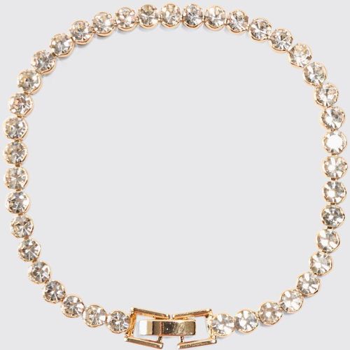 Round Iced Charm Bracelet In Gold - boohoo - Modalova