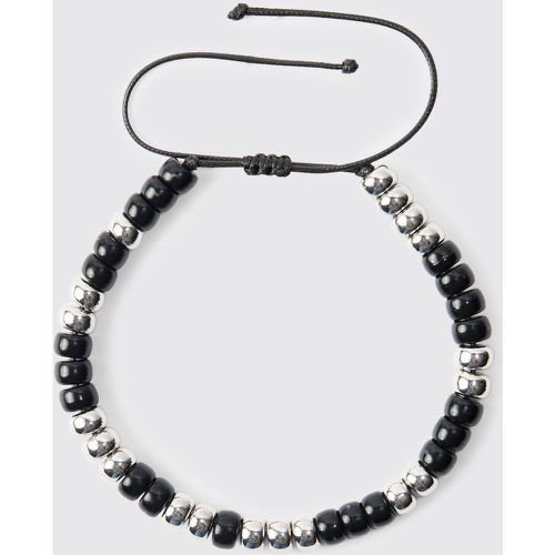 Adjustable Beaded Bracelet In Black - boohoo - Modalova