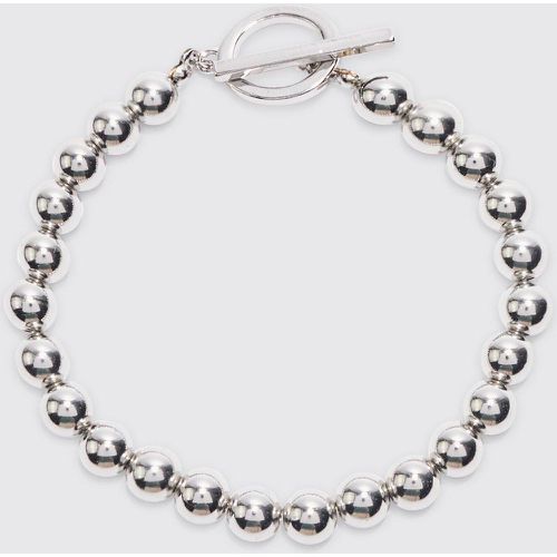 Metal Bead Detail Bracelet In Silver - boohoo - Modalova
