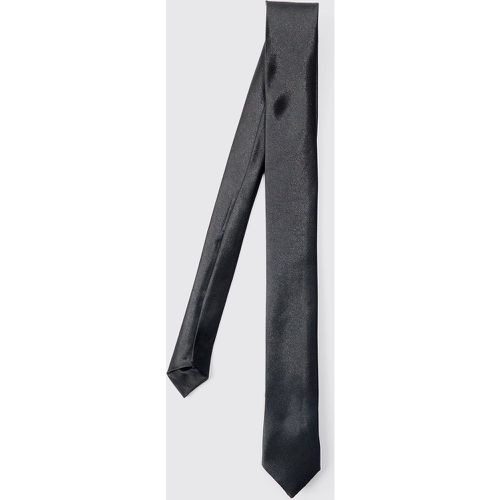 Basic Satin Tie In Black, Nero - boohoo - Modalova