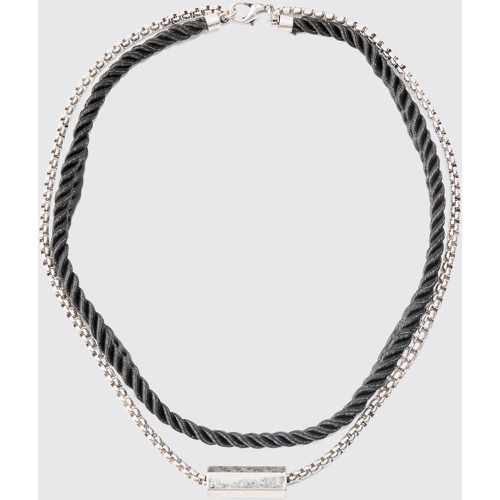 Rope And Chain Multi Layer Necklace - boohoo - Modalova