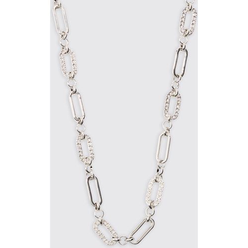 Chain Link Necklace In Silver, Gris - boohoo - Modalova