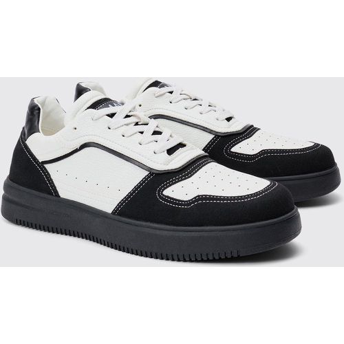 Zapatillas Deportivas De Ante Con Paneles En Contraste En Pizarra - boohoo - Modalova